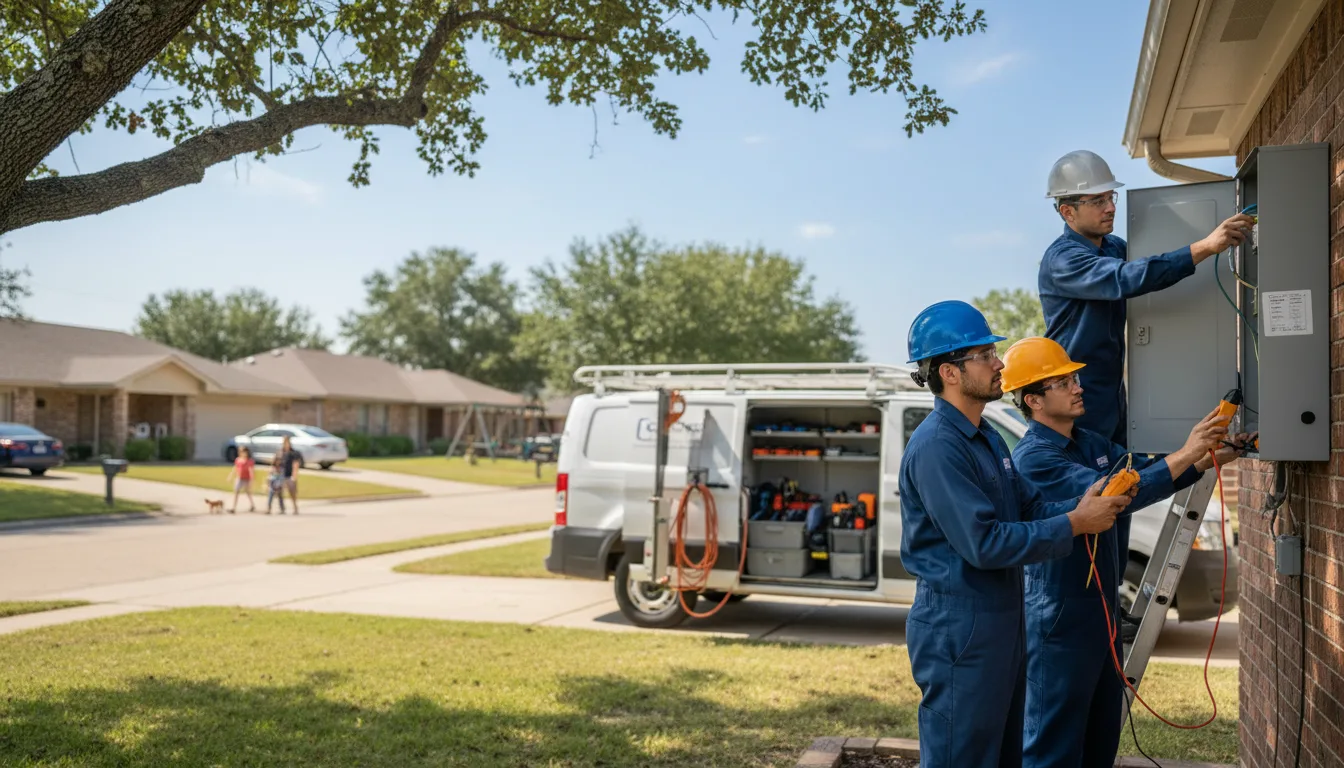 Certified electrician providing emergency electrical services in Dilley, TX